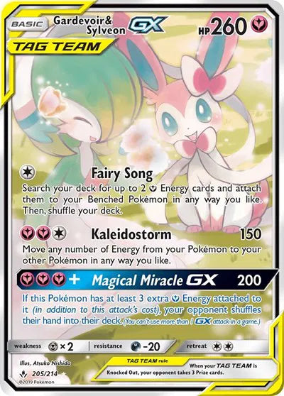 [PSA10]Gardevoir & Sylveon GX (205) (Full Art) Pokemon • Ultra Rare • 205 Unbroken Bonds